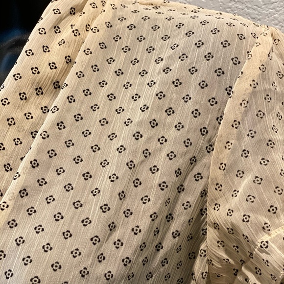 SOLD! Poetry Tan and Black Blouse - Picture 2 of 6